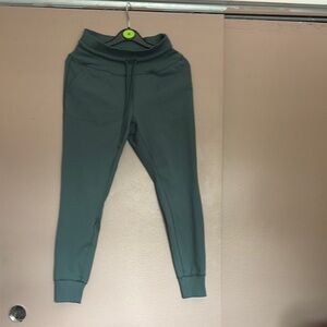 Avalanche Green Track Pants with Elastic Waistband